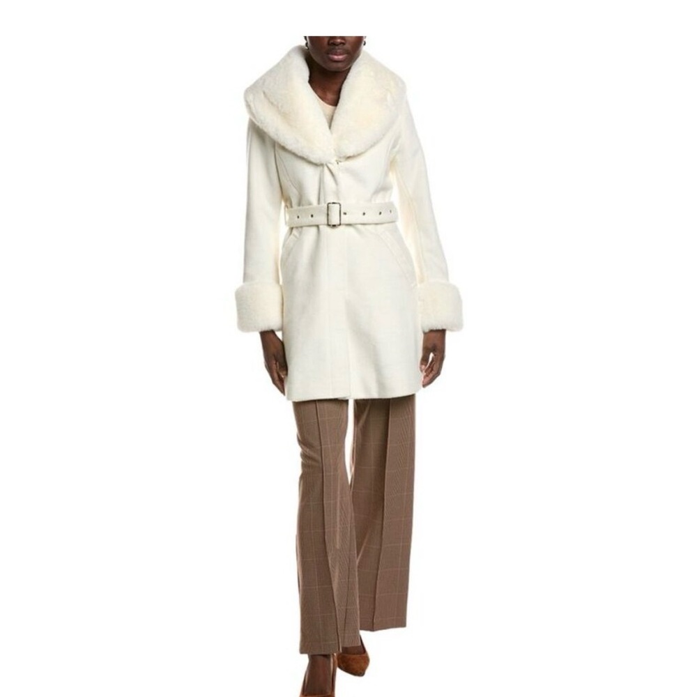 White fur coat